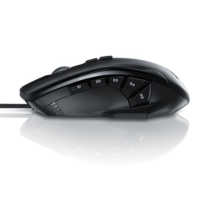 Titanwolf - Gaming Optical Mouse mit 12 programmierbare Tasten - Maus mit 10800 DPI Abtastrate - High Precision Polling-Rate bis 1000Hz - MMO Gaming Specialist Modell