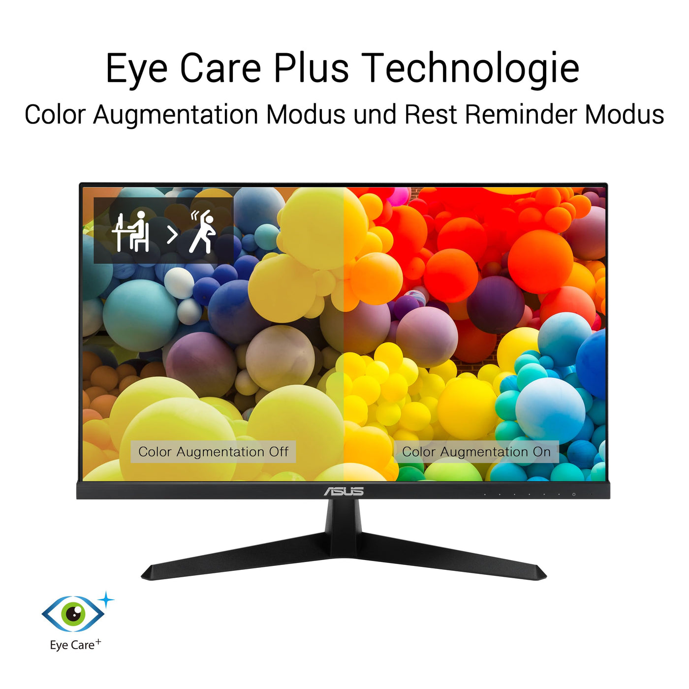 ASUS Eye Care VY279HGR - 27 Zoll Full HD Monitor - 120 Hz, 1ms MPRT, AdaptiveSync, GameFast Input - IPS Panel, Vesa 100x100, 16:9, 1920x1080, HDMI, D-Sub