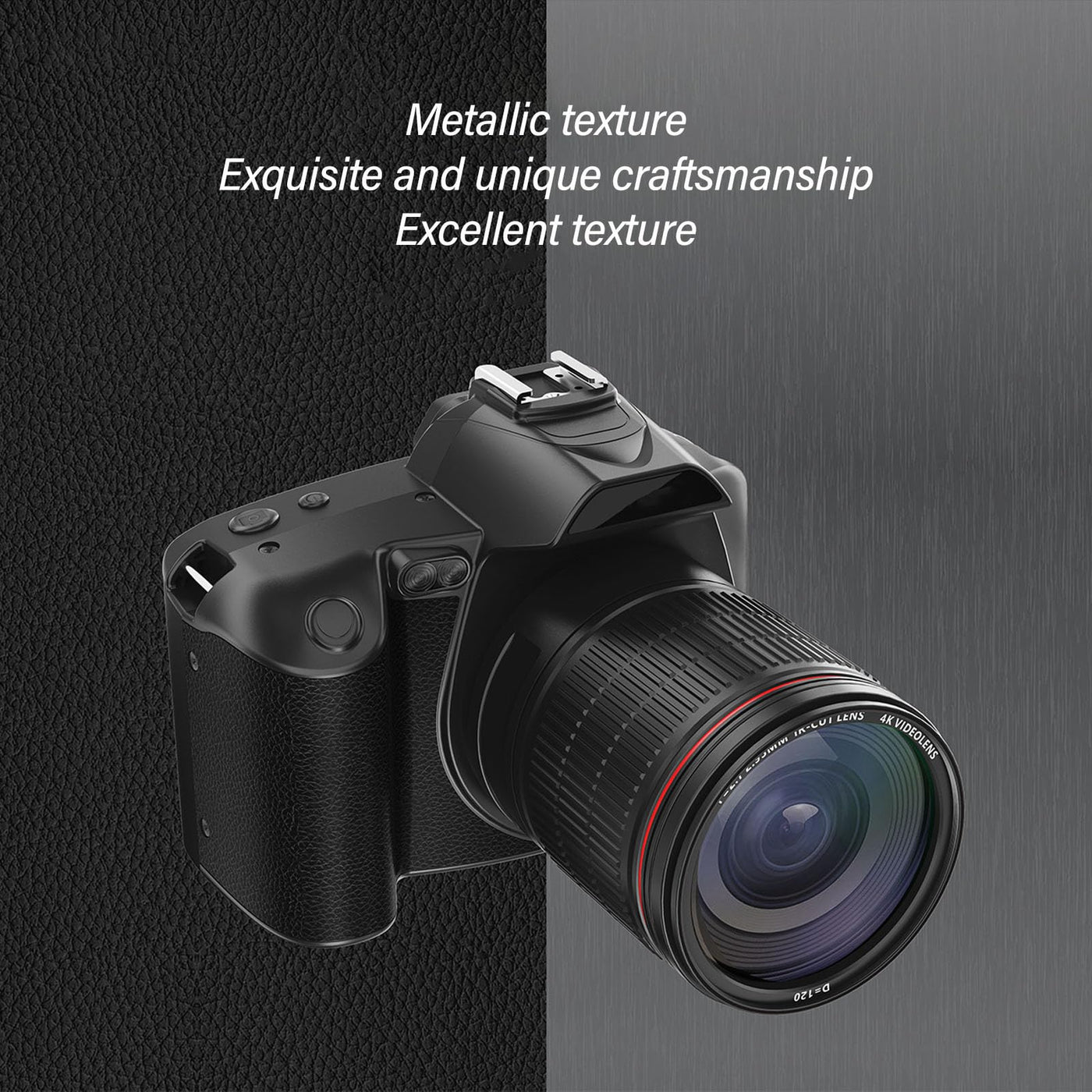 4K Videokamera Camcorder, Vlogging Kamera mit 16 fachem Digitalzoom, 64 MP WLAN Webcam mit 3 Zoll IPS Farbdisplay, HD Nachtsichtfoto