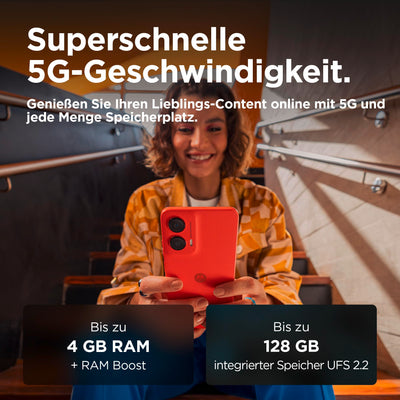 Motorola Moto g55 5G Smartphone (6,49"-FHD+-Display, 50-MP-Kamera, 8/256 GB, 5000 mAh, Android 14) Forest Grey, inkl. Schutzcover [Exklusiv bei Amazon]