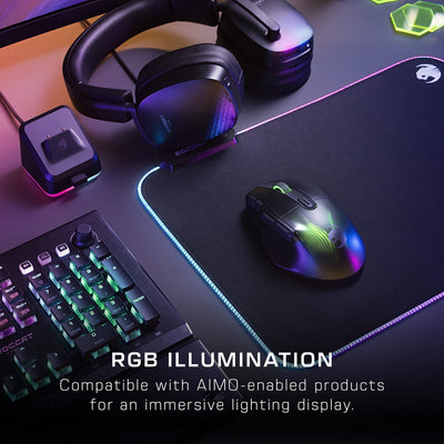 Turtle Beach Kone XP Air – Kabellose, anpassbare und ergonomische RGB-Gaming-Maus, Bluetooth, optischer Sensor 19K DPI, bis zu 100-Stunden-Akku und Ladestation - Schwarz