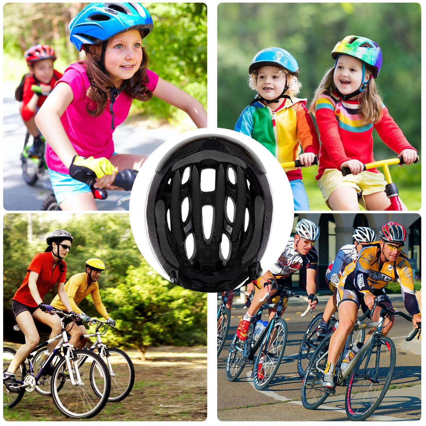 1 Sätze Fahrradhelm Polster Ersatz,Universal Helmet Pads,Helmpolster Fahrradhelm Ersatz,Polster Fahrradhelm Schaumstoff,Bequem Fahrradhelm Ersatzteile für Helm,Kinderhelm,Motorradhelm