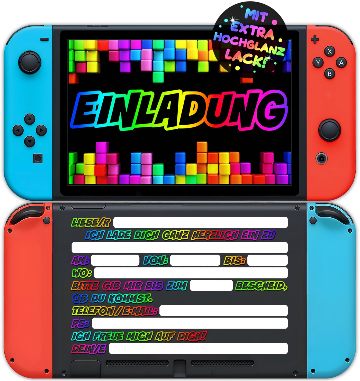 12x Gaming EINLADUNGSKARTEN KINDERGEBURTSTAG Junge Mädchen - die Gamepad PARTY Karten sind die Gamer EINLADUNG für Jungen Mädchen Kinder GEBURTSTAG Einladung VIDEOSPIEL Game-Controller SPIELEABEND