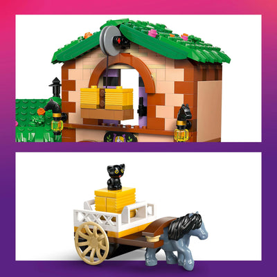 LEGO Friends Ponyhof & Stall - Kreatives Spielset mit 2 Spielfiguren, 2 Mikro-Figuren und 4 Tieren - Kreatives Pferde Spielzeug - Kinder Geschenk für Mädchen und Jungen ab 7 Jahren 42654