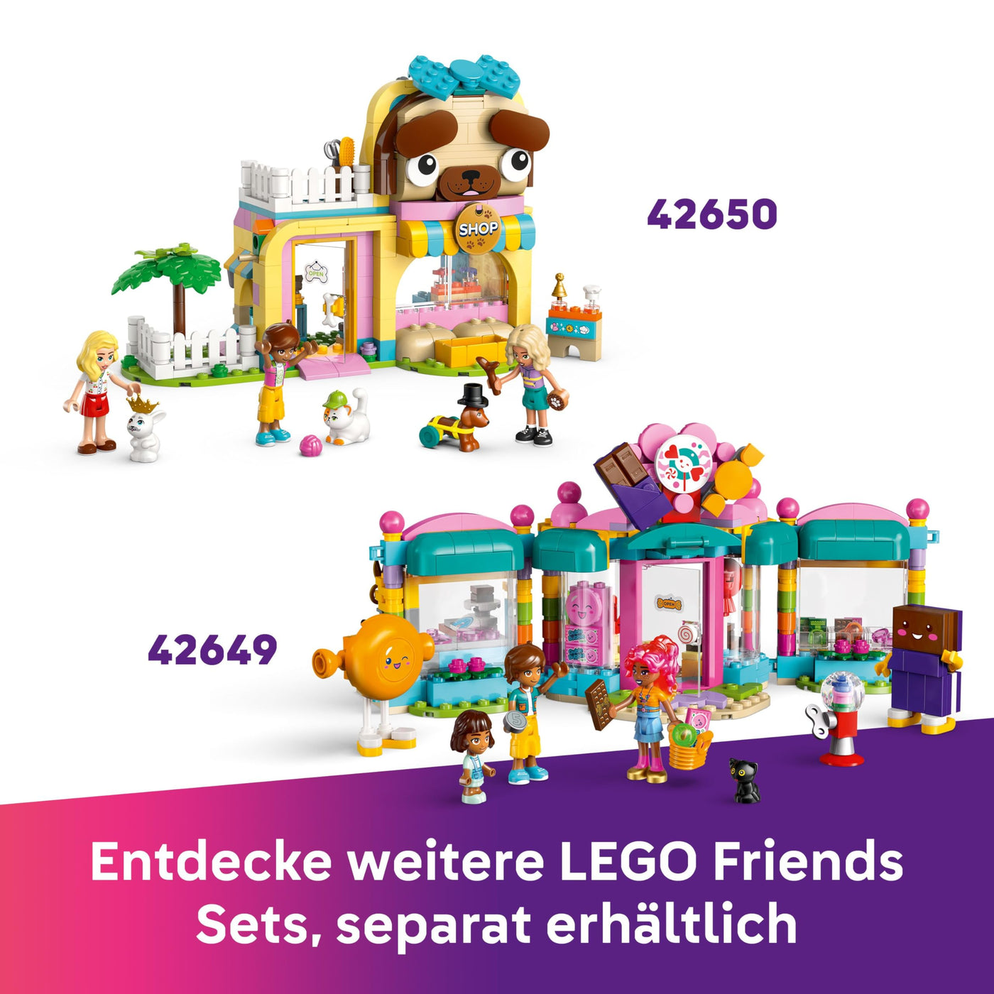 LEGO Friends Friseursalon, BAU- und Spielset für kreative Rollenspiele, Bauspielzeug, Geschenk für Mädchen ab 7 Jahren, 3 Minifiguren der Charaktere für Rollenspiele 42662