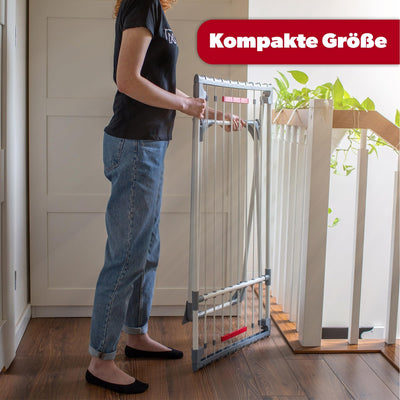 KADAX Teleskop Wäscheständer mit 20m Trockenleinenlänge, ausziehbarer Wäschetrockner für Bettwäsche, großer Flügelwäscheständer aus pulverbeschichteten Stahl (Grau)