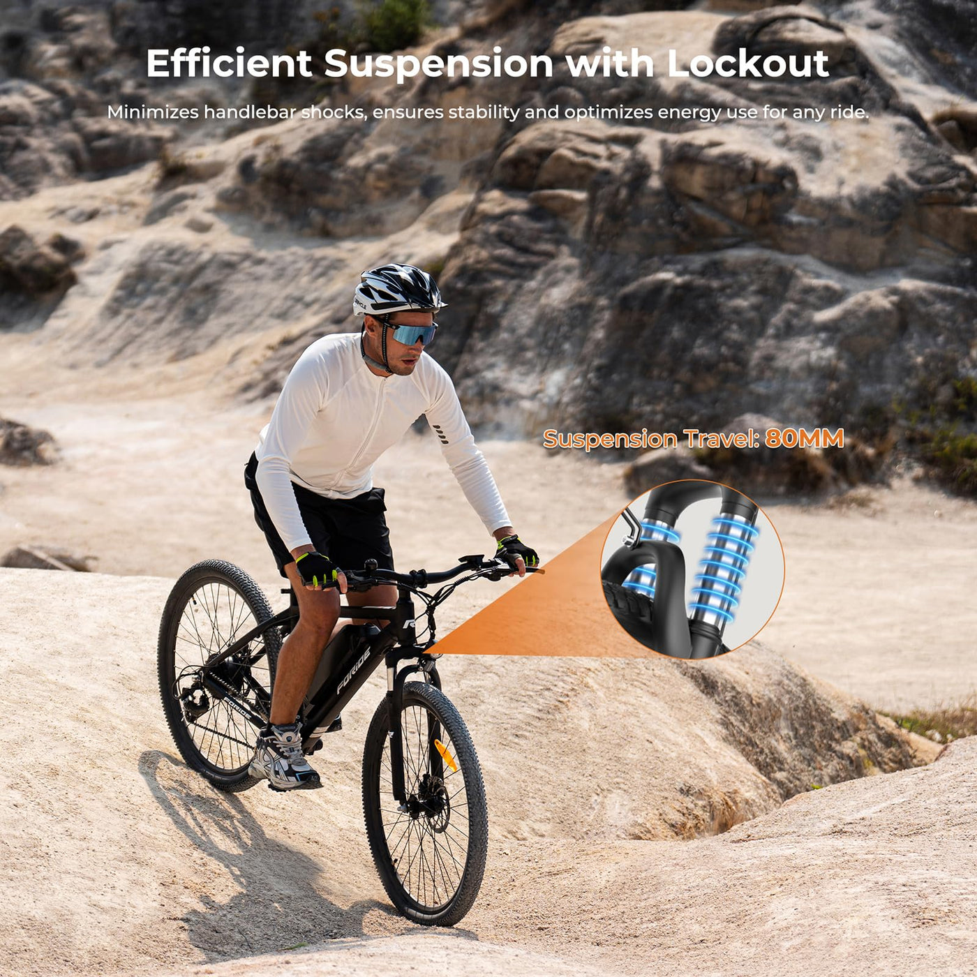 Foride Xtremer 1 29'' E-Bike für Erwachsene，21 Gang Elektrofahrrad mit Austauschbarem 36V 13Ah Akku, und 100km Reichweite E Bike Herren Damen für Städtische Pendler und Fahrten im Freien (Zoll, 29)