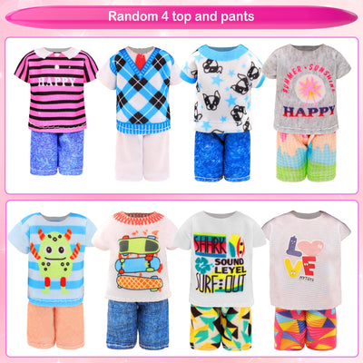 Miunana 25 Kleidung Schuhe für 6 Zoll 15 cm Puppen = 6 Kleider + 4 Kleidung + 2 Badeanzug + 4 Schuhe + 9 Zubehör für Puppen