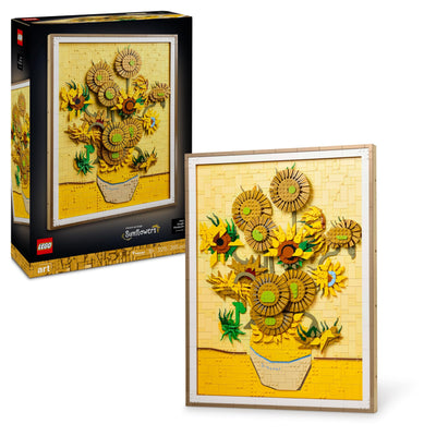 LEGO Art Vincent Van Gogh – Sonnenblumen - 3D-Blumengemälde mit beweglichen Blüten - Deko fürs Wohnzimmer oder Büro - Bausatz für Erwachsene - Kreative Geschenkidee für Männer & Frauen 31215