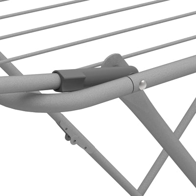 Rörets Wäscheständer Sussi Space Grey – verriegelbare Flügel – Sicherheitssperre – 52x176x96cm – 18 m Trockenfläche - Design und Qualität von Schwedens stärkster Trockenständermarke