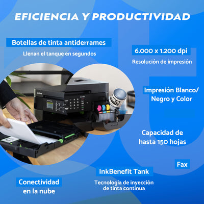 Brother Multifunktionaler Farbtintenstrahldrucker MFC-T930DW der InkBenefit Tank-Serie, Wireless-Konnektivität und Duplexdruck