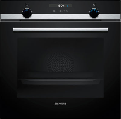 Siemens HB517GBS3, iQ500, Einbau-Backofen 60 x 60 cm, Hydrolytische Reinigungshilfe, lightControl für intuitive Bedienung, 3D Heißluft, cookControl10 Automatikprogramme, Schnellaufheizung, softMove