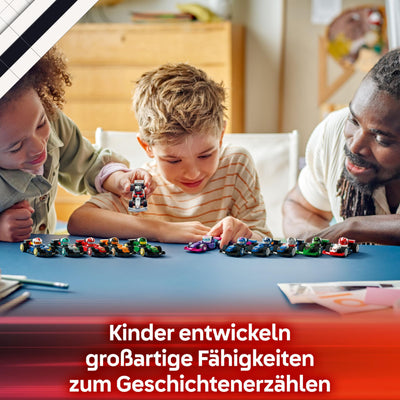 Lego F1 Rennwagen Serie mit 12 Formel 1 Autos: Komplett-Set der Lego Minifiguren Serie 71049