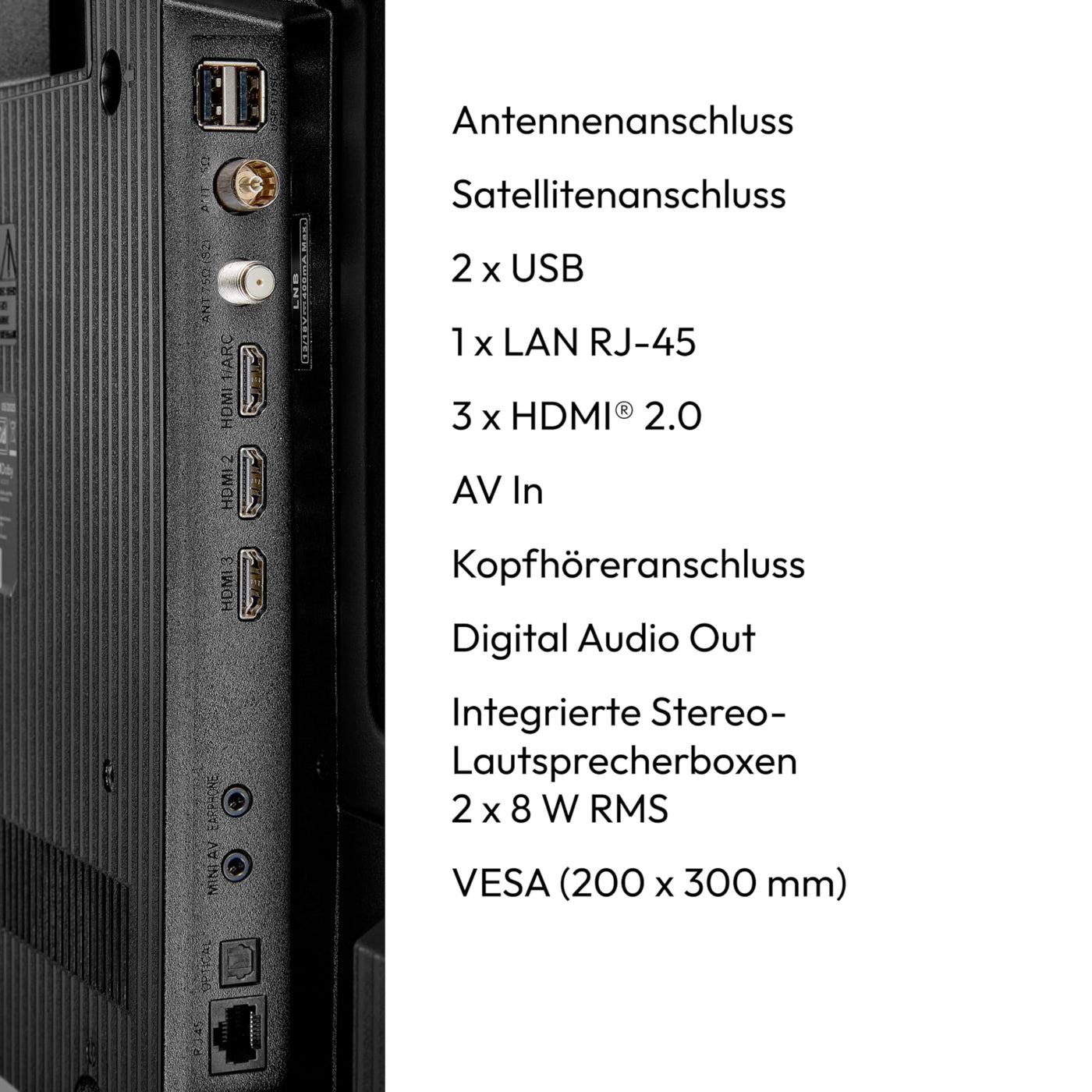 MEDION 125,7 cm (50 Zoll) Ultra HD Fernseher (Smart-TV, HDR10, VIDAA Store, Netflix, Prime Video, Disney+, DAZN, Paramount+, HbbTV, PVR, Bluetooth, MD 850200)