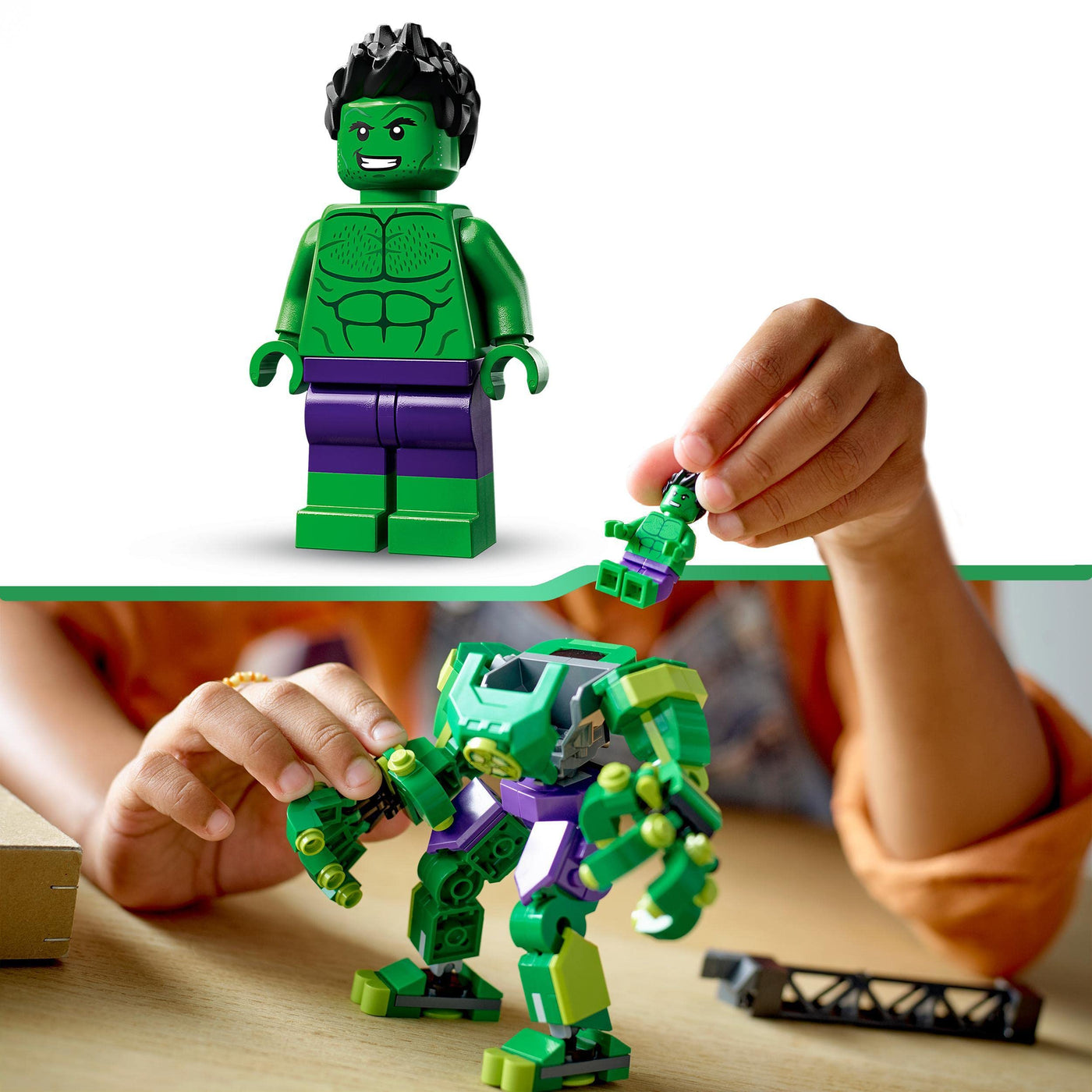 LEGO 76241 Marvel Hulk Mech, Action-Figur des Avengers Superhelden, sammelbares Spielzeug zum Bauen für Jungen und Mädchen ab 6 Jahren