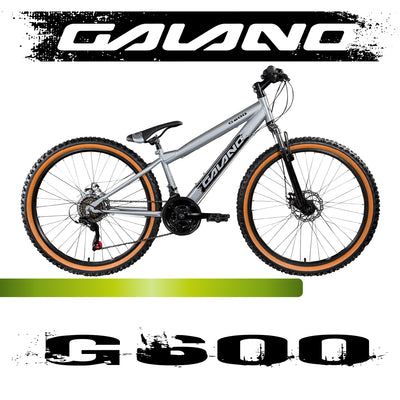 Galano G600 MTB Dirt Bike 26 Zoll für Erwachsene und Jugendliche ab 145 cm Mountainbike mit Federgabel Crossbike 18 Gang Kettenschaltung (raw, 33 cm)