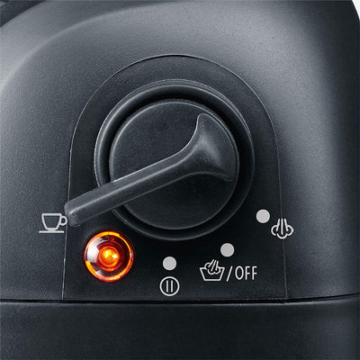 SEVERIN Espressomaschine, kleine Kaffeemaschine für bis zu 4 Tassen Espresso, Kaffeemaschine mit Milchschäumer für Kaffee-Milch-Spezialitäten, ideal für Singles, schwarz, KA 5978