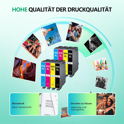 NewLift 604XL Druckerpatronen Kompatibel für Epson 604 Patronen Epson 604XL Epson 604 für Expression Home XP-XP-2205 XP-3200 XP-4200 XP-4205 XP-3205 Workforce WF 2935 (8er-Pack)