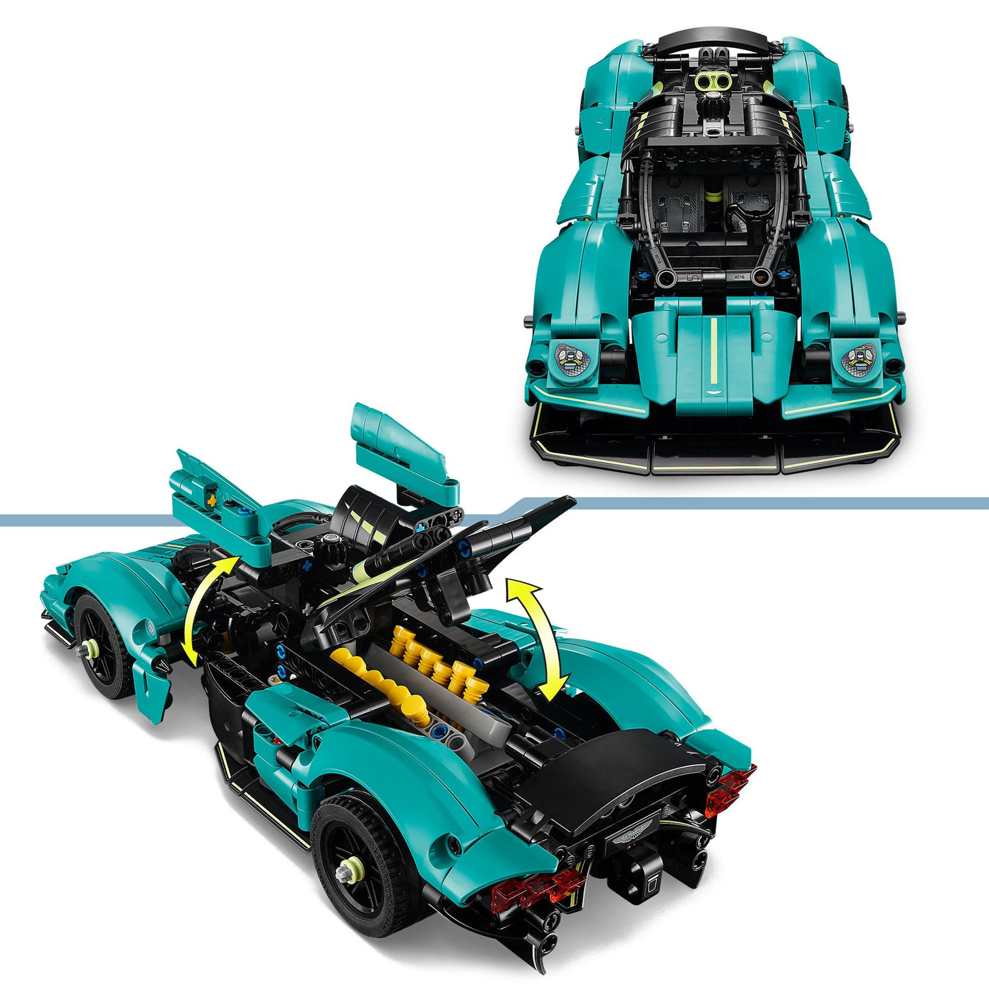 LEGO Technic Aston Martin Valkyrie Rennwagen Spielzeug - Modell-Bauset mit V12-Motor und aufklappbaren Flügeltüren - Sammlergeschenk für Jungen und Mädchen ab 9 Jahren - 42208
