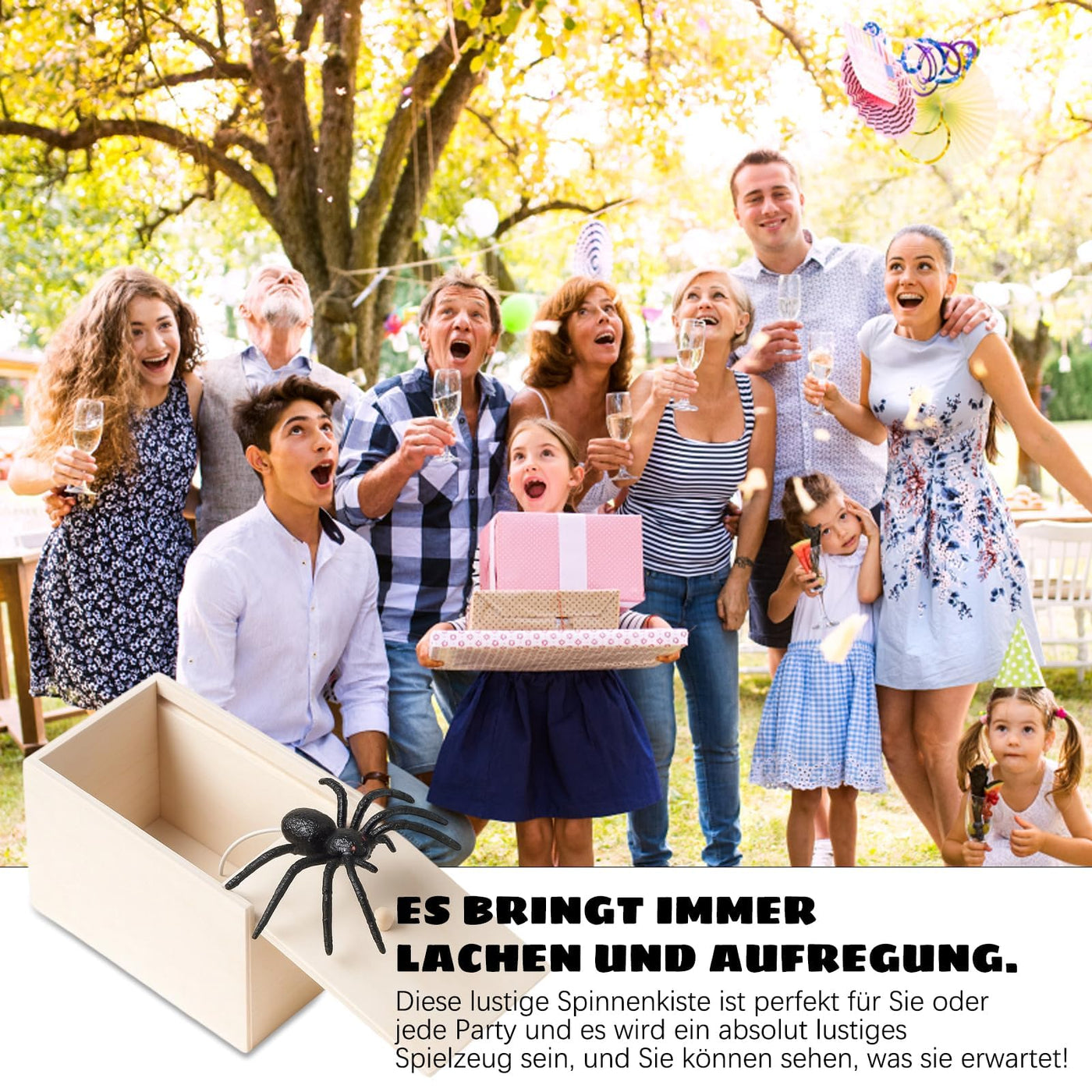 4 Stück Spider Prank Box, Spiderbox Prank, Box Mit Spinne Prank Witz, Halloween-Partys, Witze Und Lustige Überraschungen Für Familienversammlungen,Geeignet Für Gruppenveranstaltungen Und Partys