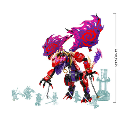 LEGO NINJAGO Chaosdrache Donnerzahn – Bewegliche Actionfigur mit 6 Minifiguren (Lloyd, NYA, Arin und Sora) – Kreatives Spielzeug zu Weihnachten für Kinder ab 8 Jahren – 71832