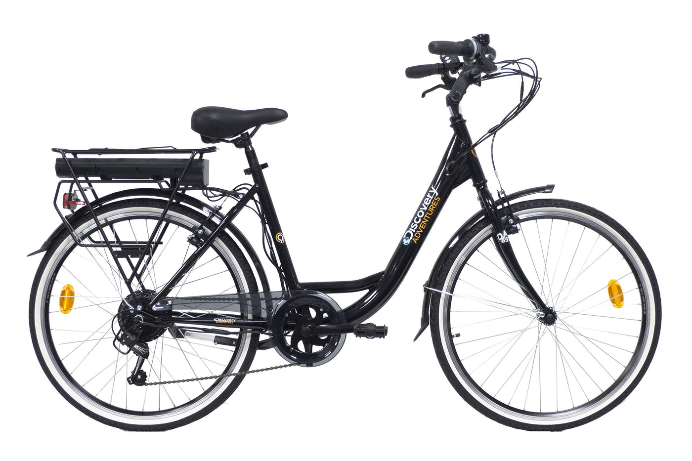 Denver Discovery E4000 E-Bike, City Bike mit 26 Zoll Rädern, Shimano 6-Gang-Schaltung für Damen, Schwarz