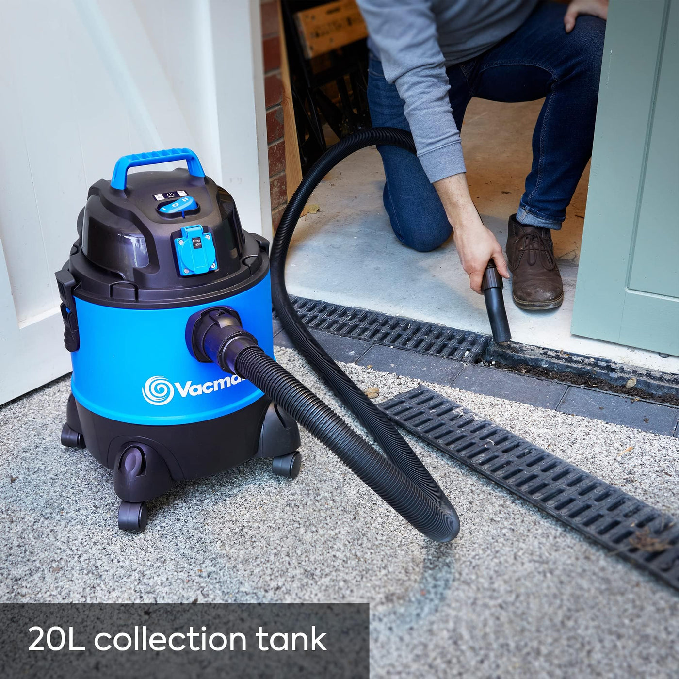 Vacmaster VQ1220PFC Nass Trockensauger Waschsauger Mehrzwecksauger Industriestaubsauger für Haus, Garage, Auto inkl. Patronenfilter, Vliesfilterbeutel 1250W 20L