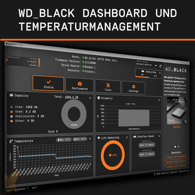 WD_BLACK SN770 NVMe SSD 500 GB (High-Performance NVMe SSD, Gaming SSD, PCIe Gen4, M.2 2280, Lesen 5.000 MB/s, Schreiben 4.000 MB/s) Schwarz