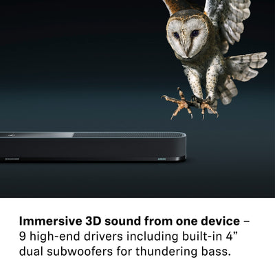 Sennheiser AMBEO Soundbar Plus für TV und Musik - EU-Stecker - 3D Surround Sound, virtuelles 7.1.4-Lautsprecher-Setup, eingebaute Dual Subwoofer und erweiterte Streaming-Anbindung