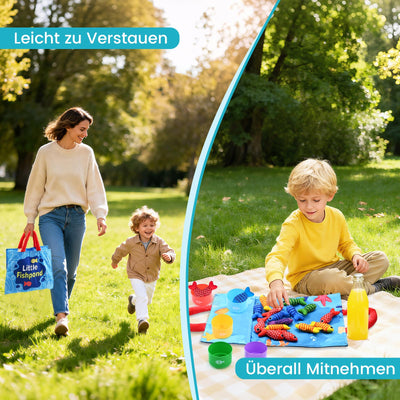 Baby Spielzeug ab 1 2 3 Jahr - Montessori Spielzeug ab 1-3 Jahre Angelspiel für Kinder 6 12 Monate Lernspiele Motorikspielzeug Montessori Spielzeug Fische Angeln Spiel - Kleine Geschenke Mädchen Junge