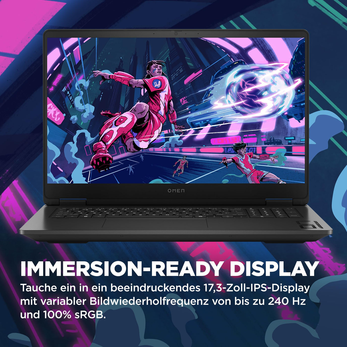 HP Omen Gaming Laptop | 17,3 Zoll FHD-Display - 144 Hz | AMD Ryzen 9 8945HS| 16 GB DDR5 RAM (2x8 GB) | 1TB SSD | NVIDIA GeForce RTX 4060 (8GB) | QWERTZ | Windows 11 Home | Shadow Black
