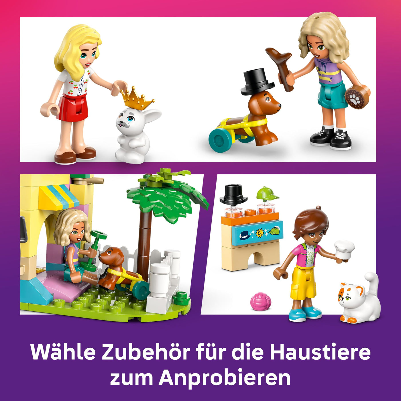 LEGO Friends Geschäft für Haustierzubehör - mit Hund, Katze und Kaninchen als Tierfiguren, 3 Minifiguren und viel Zubehör für die Haustierpflege - Geschenk für Mädchen und Jungen ab 6 Jahren - 42650