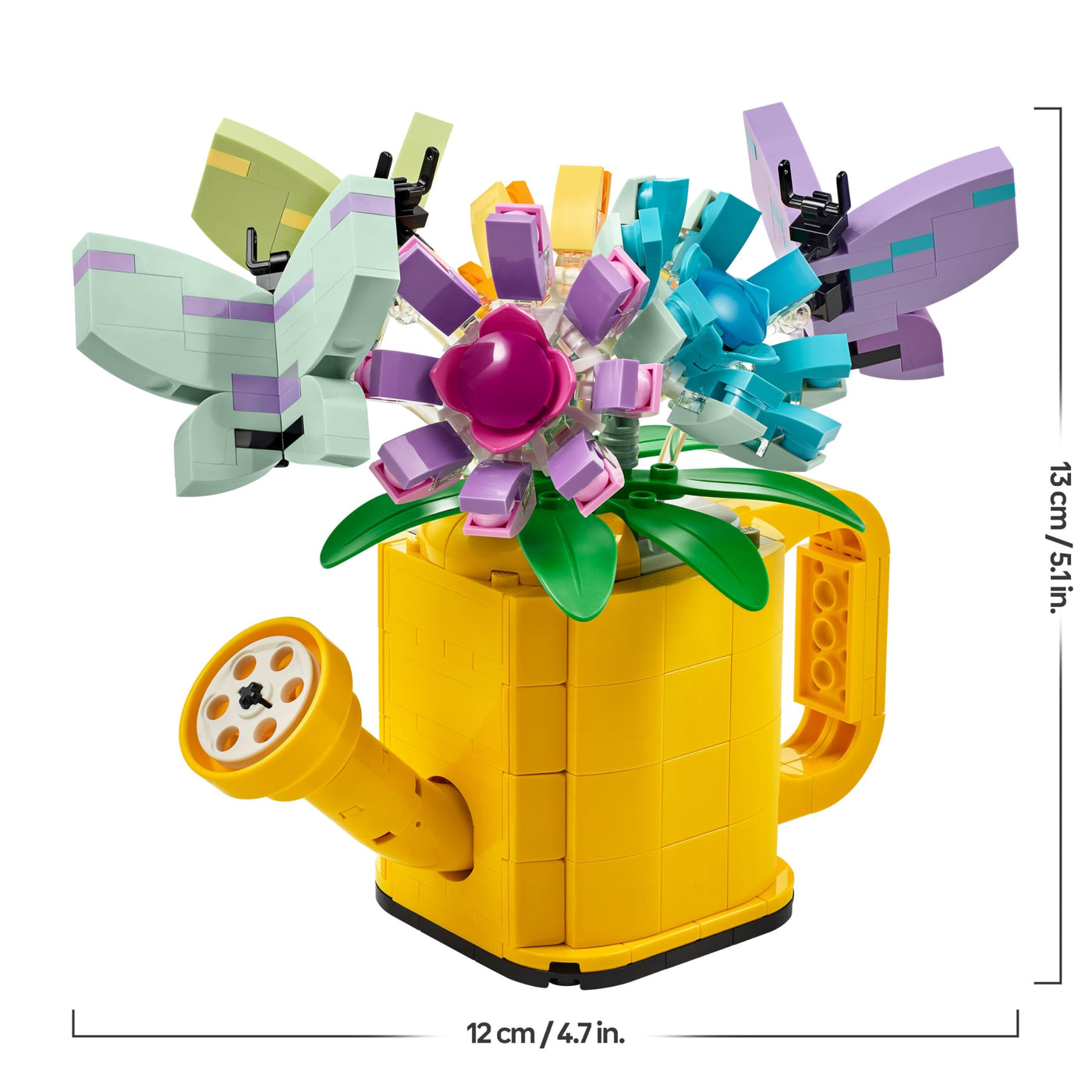LEGO Creator 3in1 Gießkanne mit Blumen Set, Kinderzimmer-Deko, Baue eine Gießkanne mit Blumenstrauß, Gummistiefel oder 2 Spielzeug-Vögel, kreatives Geschenk für Mädchen und Jungen ab 8 Jahren 31149
