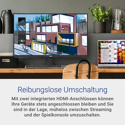 Dell S2421NX 24 Zoll Full HD (1920x1080) Monitor, 75Hz, IPS, 4ms, AMD FreeSync, Ultradünner Rahmen, 2x HDMI, 3 Jahre Garantie, Schwarz