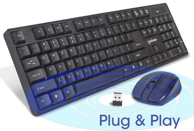 Manhattan Funk-Tastatur, Maus-Set 178990, Schwarz