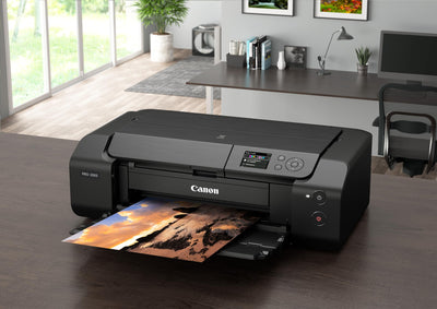 Canon PIXMA PRO-200S Farbtintenstrahldrucker Fotodrucker DIN A3+ (Hochglanzdruck, WLAN, USB 2.0, WiFi, LAN, Print App, 7,5 cm LCD Farbdisplay, 4.800 x 2.400 DPI, 8 Separate Druckertinten), grau