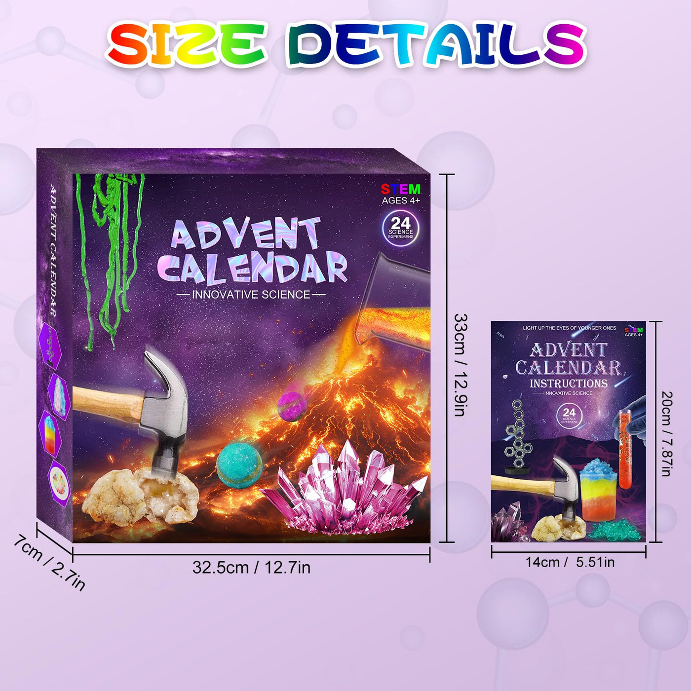 Experimente Adventskalender 2025 Kinder Weihnachtskalender Experimentierkästen Weihnachtskalender Mädchen Jungen