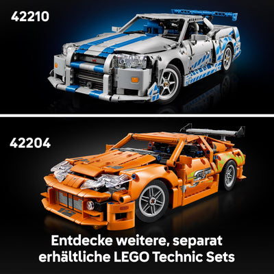 LEGO Technic 2 Fast 2 Furious Nissan Skyline GT-R R34 Automodell-Bauset für Erwachsene - mit Driftfunktion, Lenkung, Federung und 6-Zylinder-Motor - Sammlergeschenk für Fans - 42210
