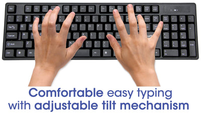 Manhattan Funk-Tastatur, Maus-Set 178990, Schwarz