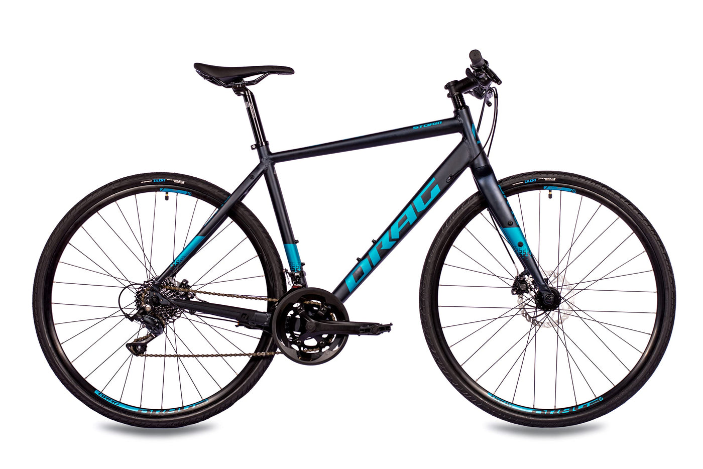 Herren City Fahrrad 28 Zoll Urban Bike Drag 3.0 Citybike Gravelbike mit 16 x Gang Shimano 2 X 8 Claris R2000-52cm (Körpergröße 162-177cm)