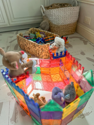 60magnetische Bausteine,Kinderspielzeug,STEM-Magnetblöcke,sensorisches Spielzeug, Kinderspiele, Magnet-Bauspielzeug für 3+ Jahre alte Jungen und Mädchen,Vorschul-, Kindergarten- und Kleinkindspielzeug