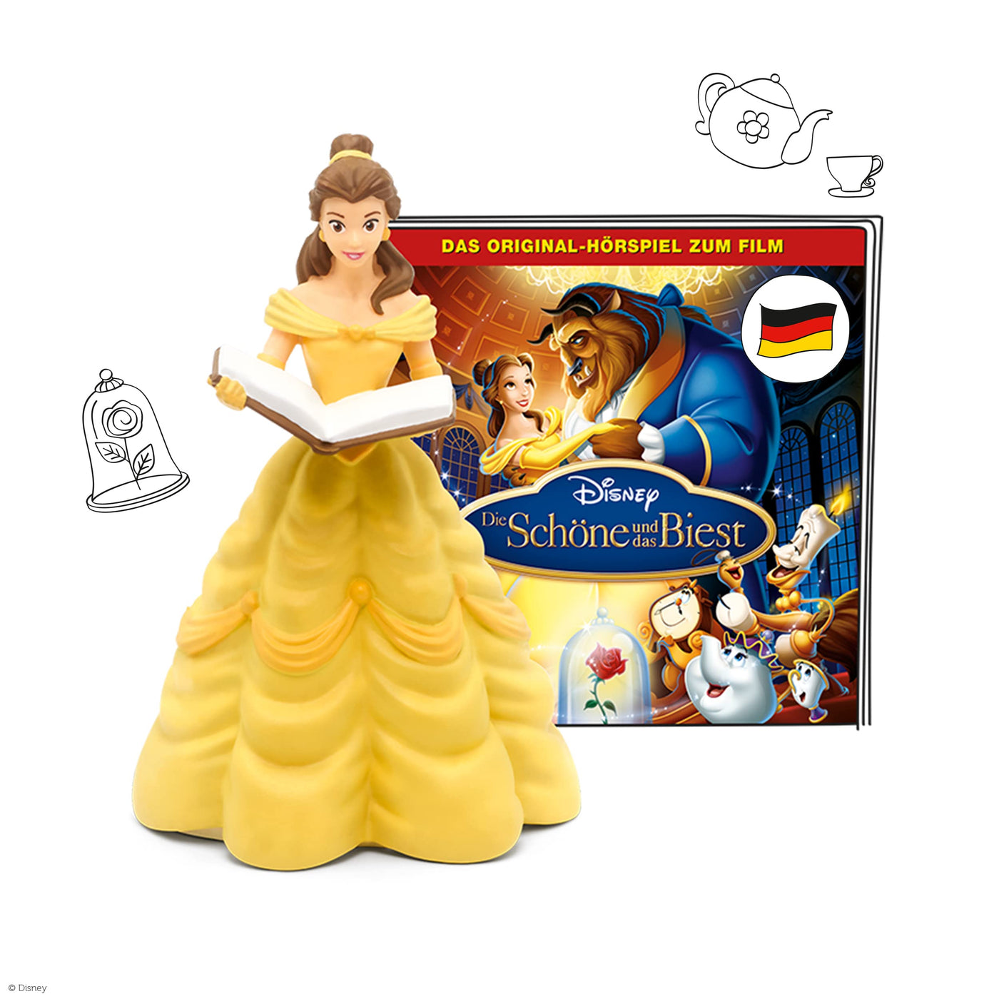 tonies Hörfiguren Bundle für Toniebox, 3 x Disney Prinzessinnen: Die Schöne und das Biest, Rapunzel – Neu verföhnt & Dornröschen, für Kinder ab 4 Jahren