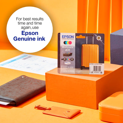 Epson Orginal 405XL Tinte Koffer Singlepack schwarz XL WF-3820DWF WF-3825DWF WF-4820DWF WF-4825DWF WF-4830DTWF WF-7830DTWF WF-7835DTWF WF-7840DTWF DURABrite Ultra Ink, ReadyPrint Flex-Tintentarife