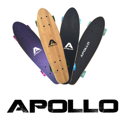 Apollo Fancy Skateboard, Vintage Mini Cruiser | Komplett, 22.5inch | Mini-Board mit Holz Deck | Mini Skateboard mit und ohne LED Wheels | Skateboard Kinder ab 8 Jahre Altersempfehlung