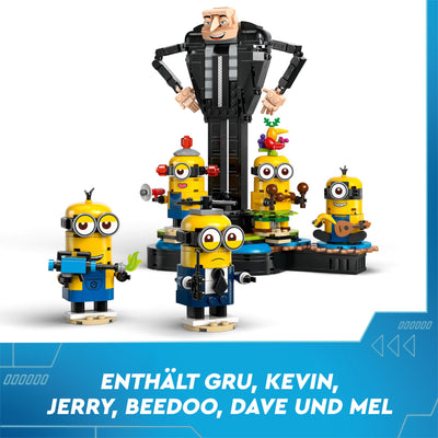 LEGO Ich – Einfach unverbesserlich 4 Gru und die Minions Steinen, tanzende Spielzeug-Filmfiguren zum Bauen, Spielen und Ausstellen, Geschenk für Jungen und Mädchen 75582