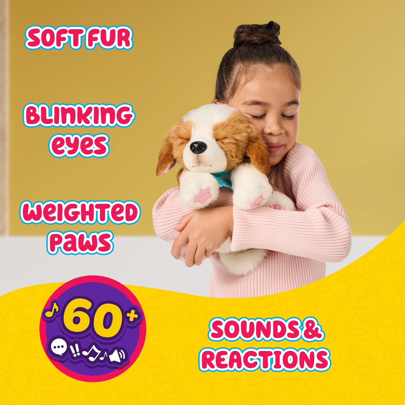 Little Live Pets My Really Real Puppy – Patches; Interaktiver Welpe; 60+ Geräusche/Reaktionen; realistisches Aussehen; 1 aus 72 Varianten; Spielset mit Transportbox; Batterien enthalten; ab 5 Jahren