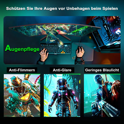 Minifire Gaming Curved Monitor 27 Zoll MFG27C1 180Hz 1Ms 130% sRGB Monitor mit Sprecher 1920 * 1080 VA Panel （MFG27C1 mit HDMI-Kabel）