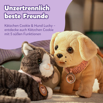 BABY born Mein Hund Lucky mit 5 verschiedenen Funktionen, für Kinder ab 3 Jahren, funktioniert mit Batterien, 835869 Zapf Creation, Rosa