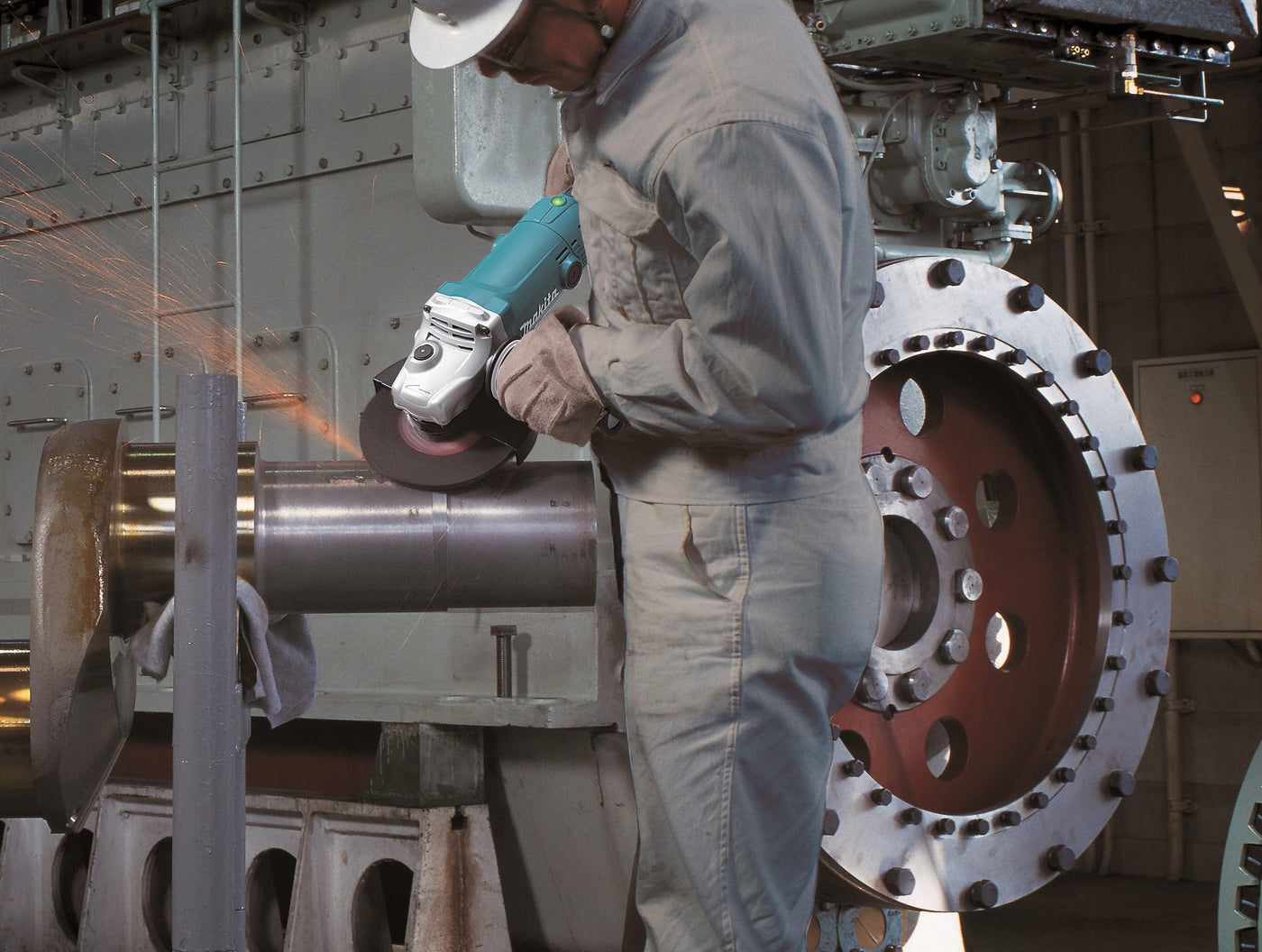 Makita GA9050R Winkelschleifer 230 mm, 2.000 W, Schwarz, Cyan, Silber, (L x B x H) 455 x 250 x 132 mm