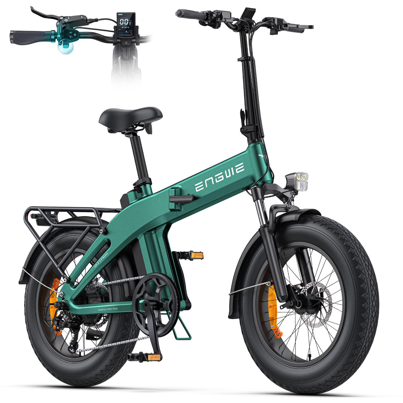ENGWE E Bike Klapprad, 48V 13.5Ah Akku bis 120km, Drehmomentsensor & Faltbares Design mit Hydraulische Bremsen sowie APP für Jedes Gelände, EP-2 3.0 Boost